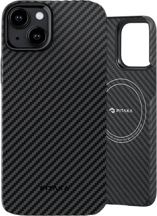 Чехол-накладка Pitaka MagEZ Case 4 Twill 1500D Black/Grey для iPhone 15 Plus